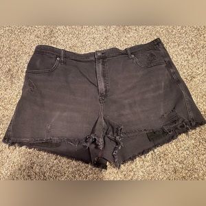 AERIE Black Stressed Short